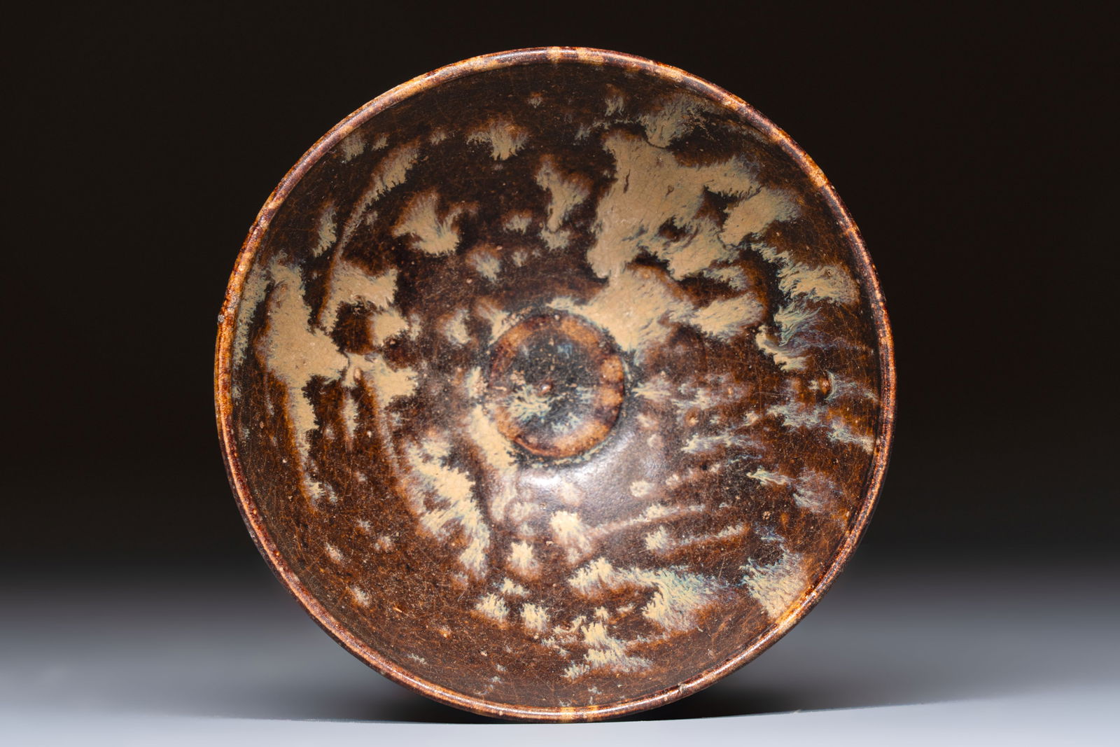 A Chinese Jizhou tortoiseshell-glazed tea bowl, Southern Song (1 of 7)