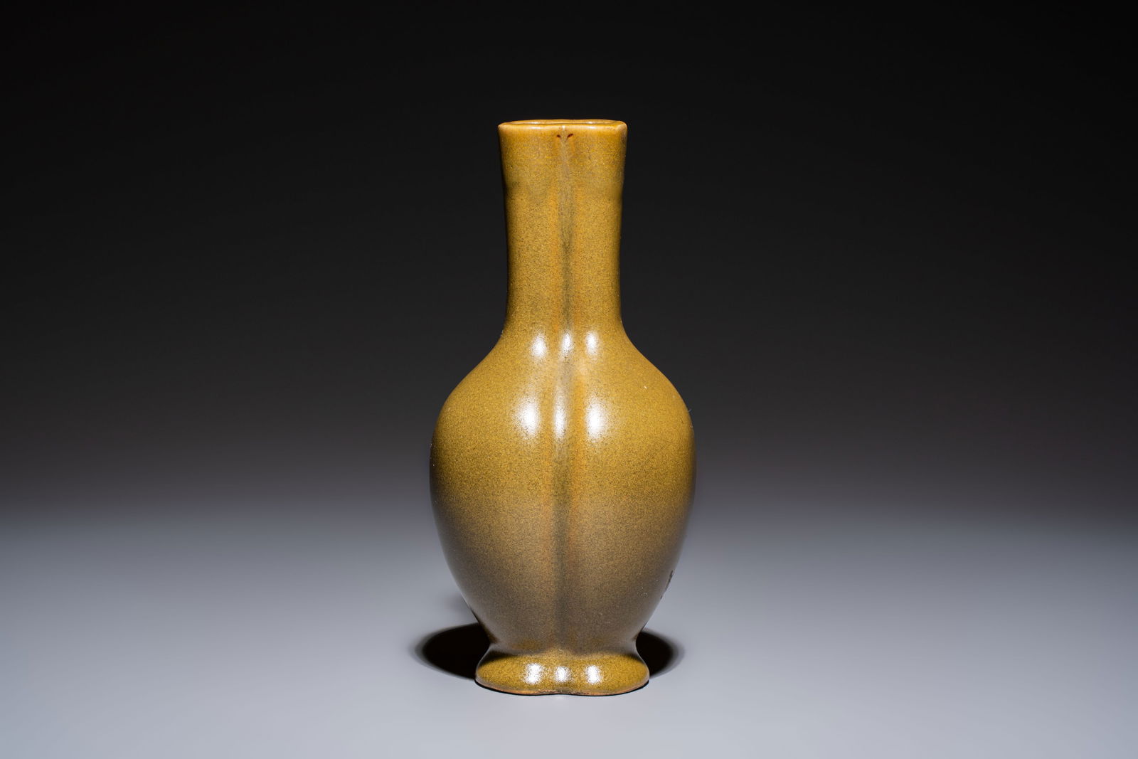A Chinese conjoined teadust–glazed bottle vase, Republic (1 of 6)