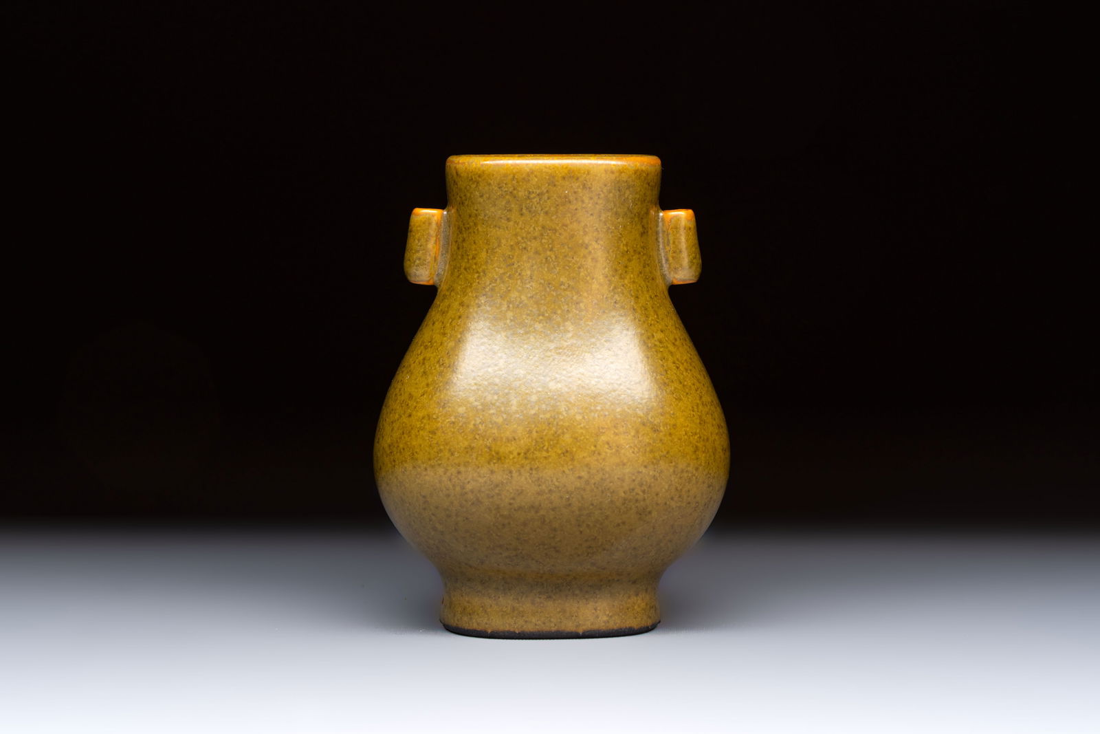 A Chinese teadust-glazed miniature 'Hu' vase, Jingdezhen mark, Republic (1 of 6)