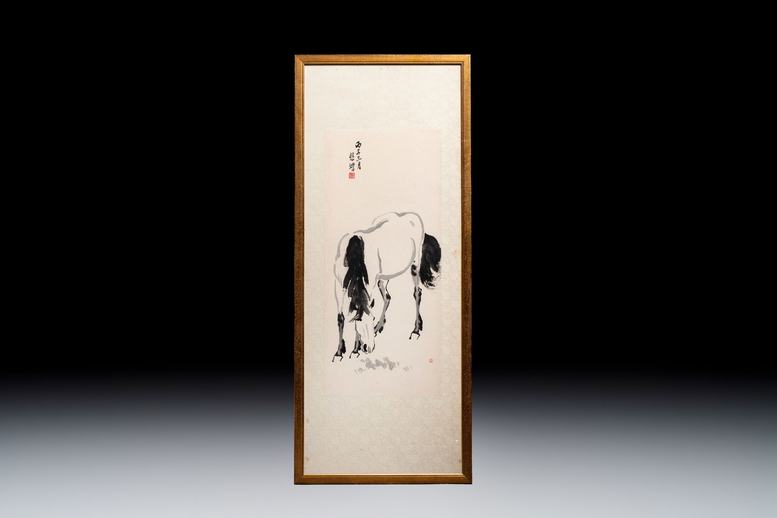 In the manner of Xu Beihong (1895-1953): 'Horse', ink on paper, dated 1936 (1 of 4)