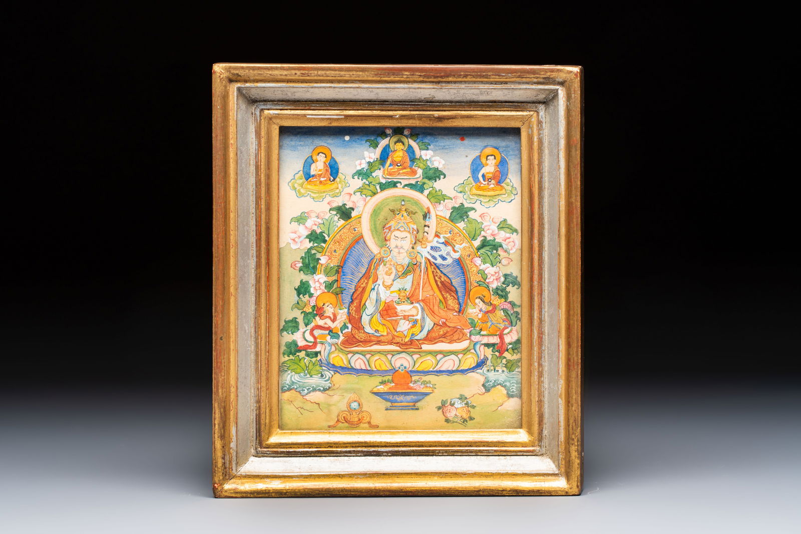 A Tibetan 'Padmasambhava' thangka, 19/20th C. (1 of 2)