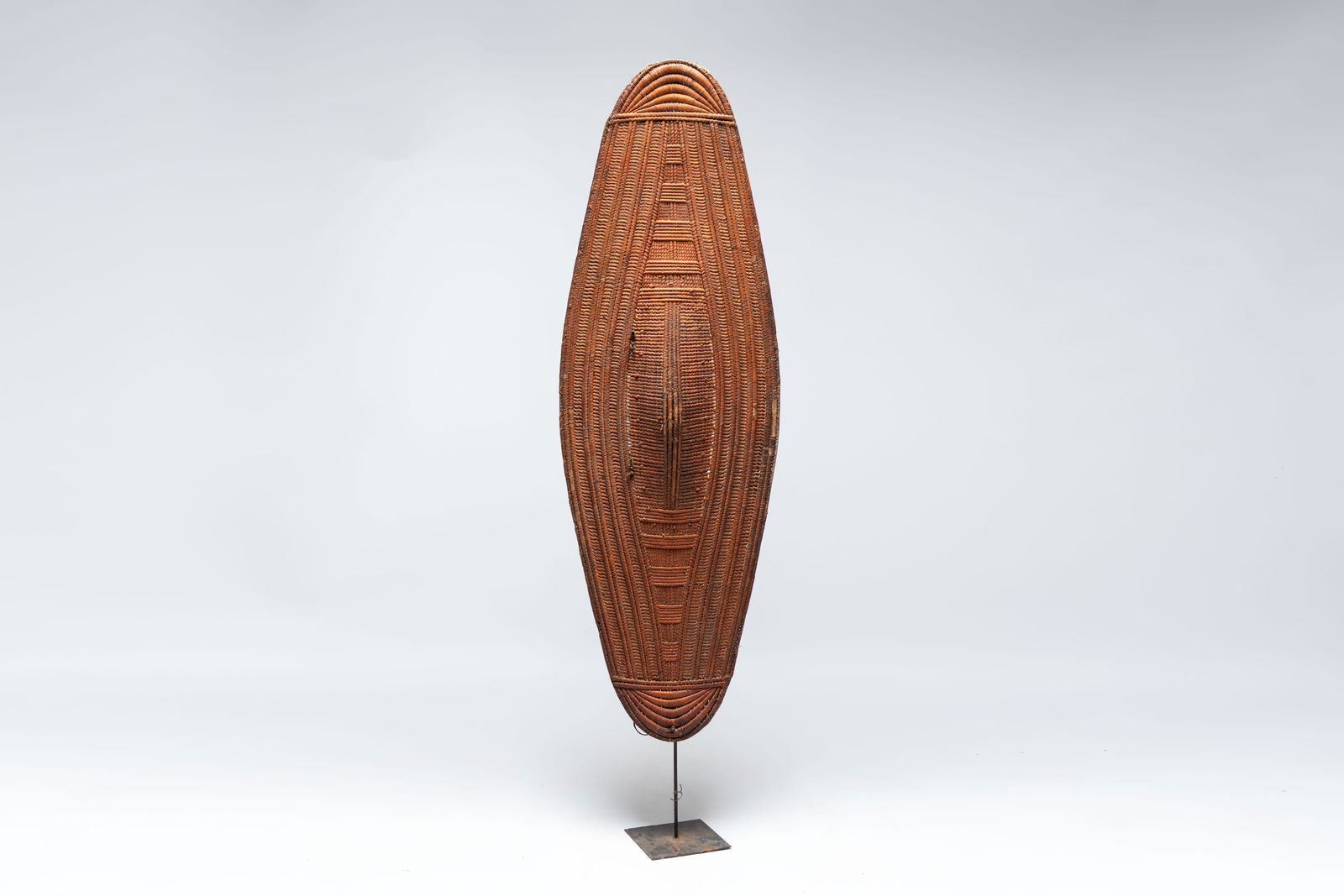 A Ngandu woven cane shield, Democratic Republic of Congo, 20th C. (1 of 5)