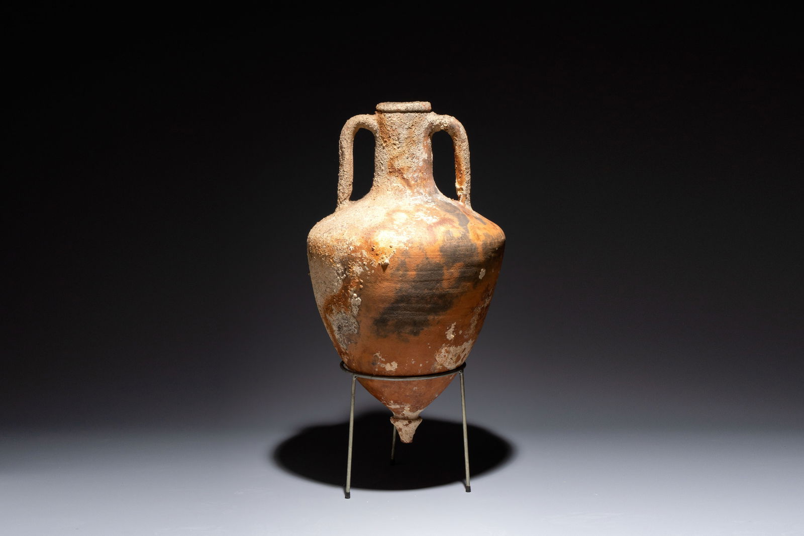 A Roman pottery wine transport amphora, Northern Adriatic region, 1st C. b.C./3rd C. (1 of 6)