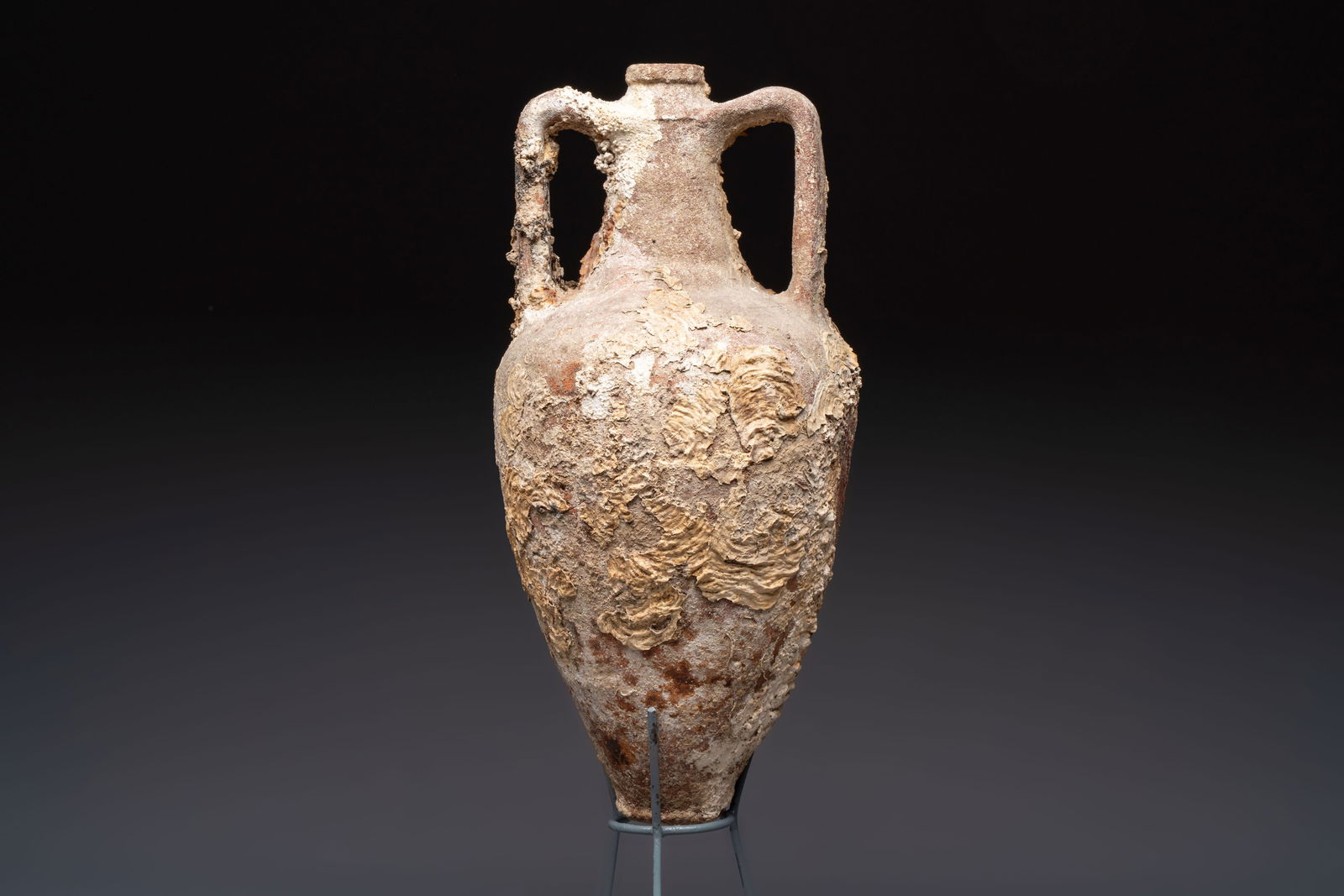 A Roman pottery wine transport amphora with attractive encrustation, Northern Adriatic region, 1st (1 of 8)