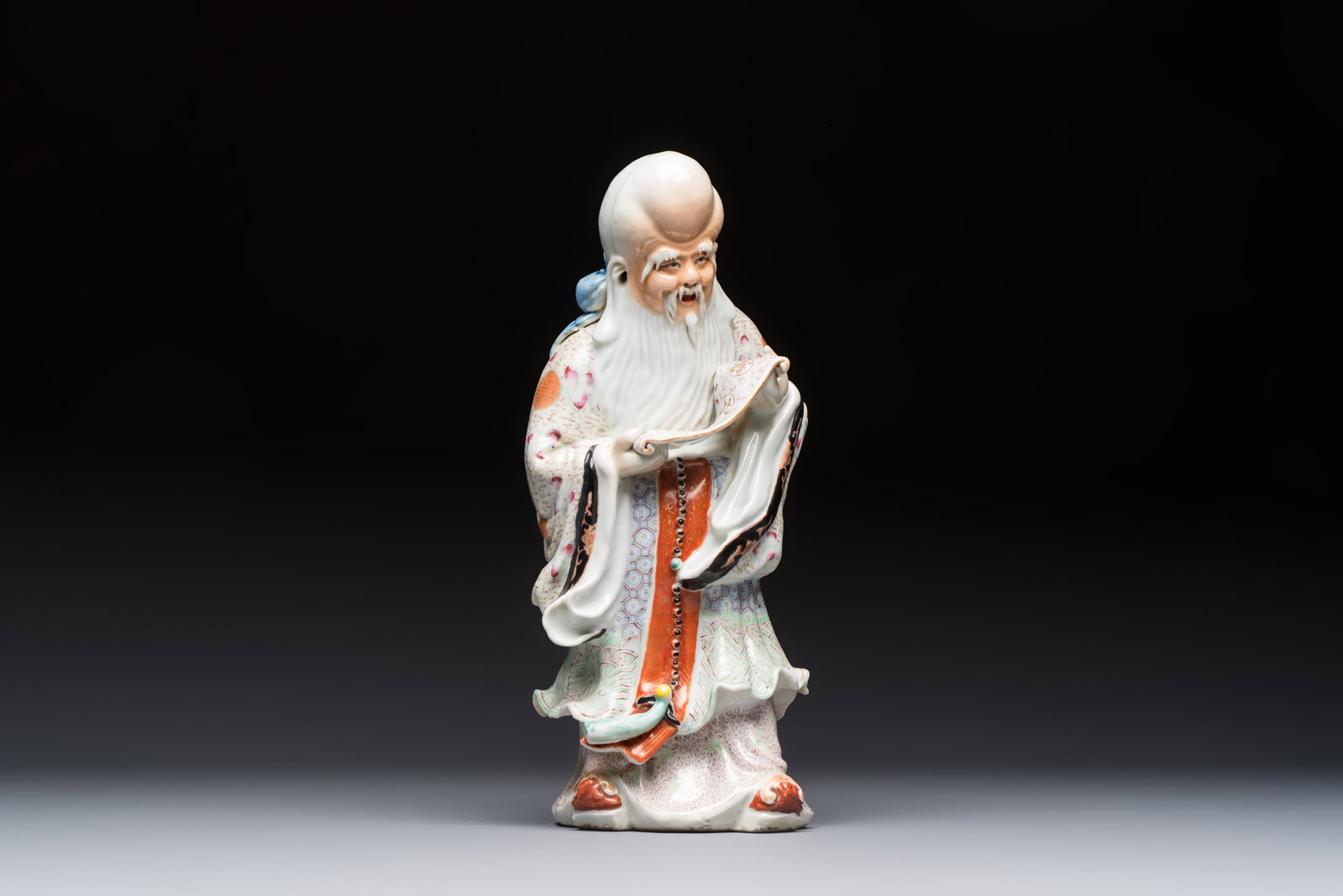 A fine Chinese famille rose figure of Shoulao, China mark, Guangxu/Republic (1 of 7)