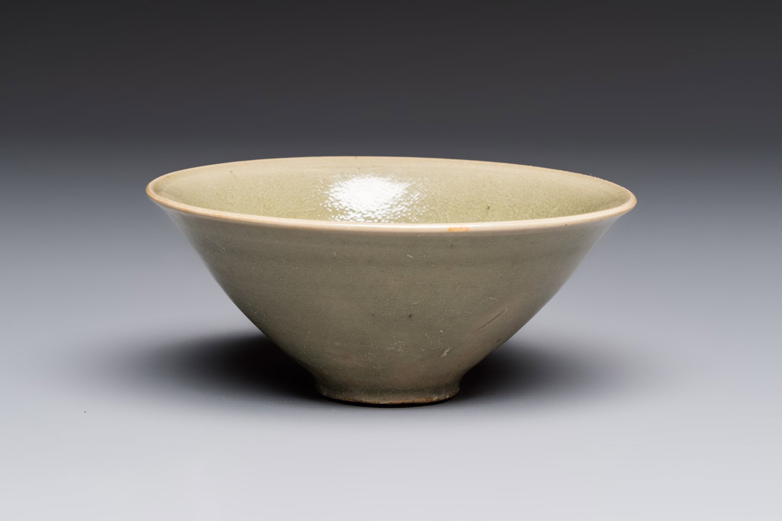 A Chinese Yaozhou celadon-glazed bowl, Song (1 of 6)