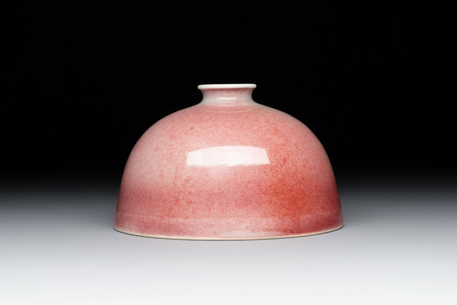 A Chinese peachbloom-glazed water pot or taibaizun, Kangxi mark and possibly of the period (1 of 5)