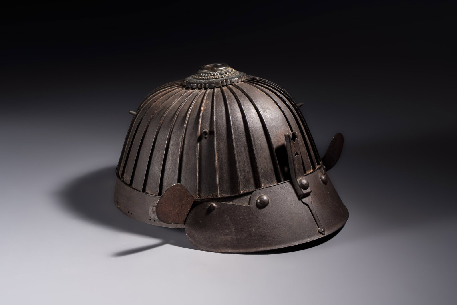 A Japanese helmet or suji bachi kabuto, by Neo Yasumasa, Edo, 17/18th C. (1 of 8)