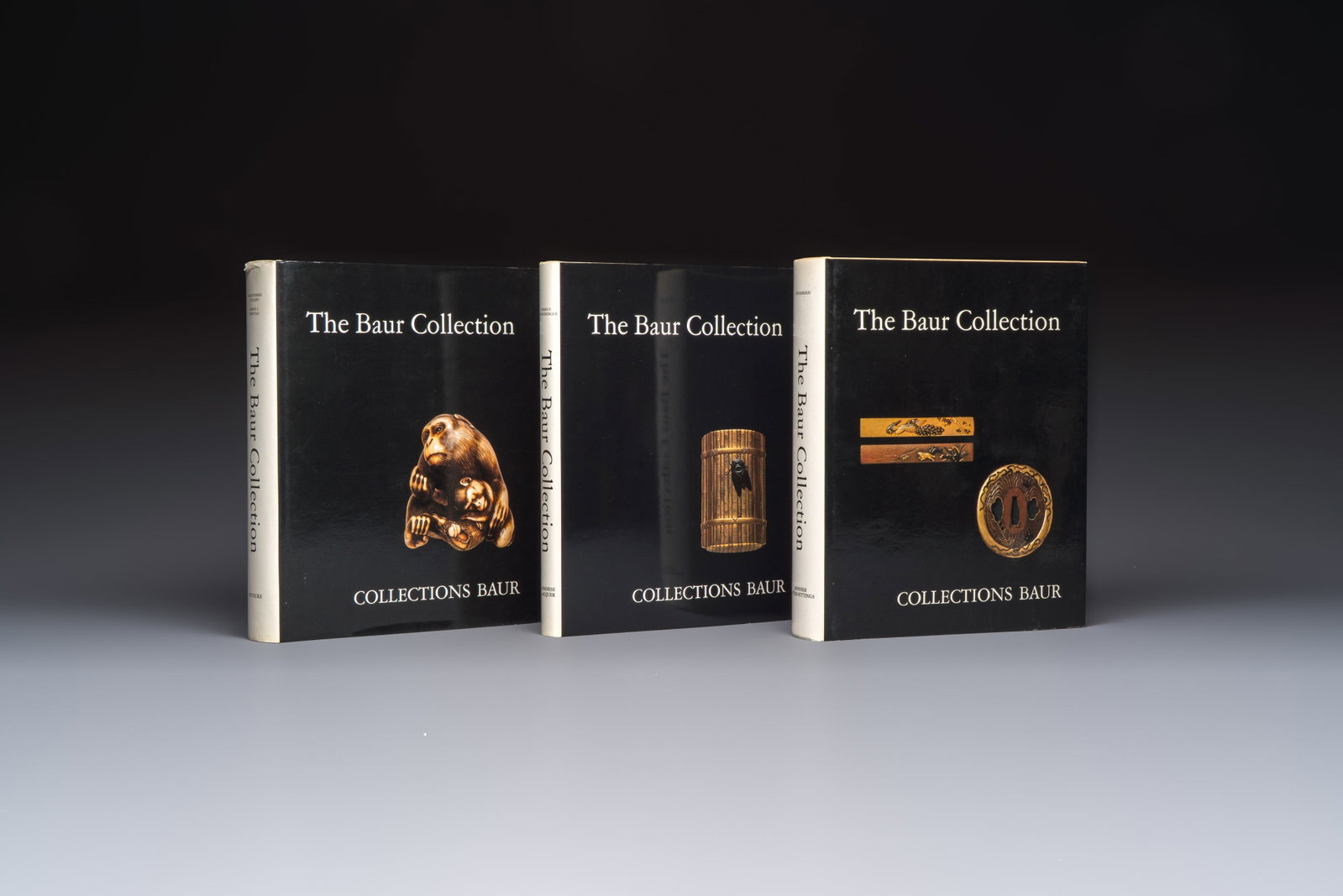 'The Baur Collection': Japanese Sword Fittings, Japanese Lacquer & Netsuke, three volumes, 1977-1984 (1 of 3)