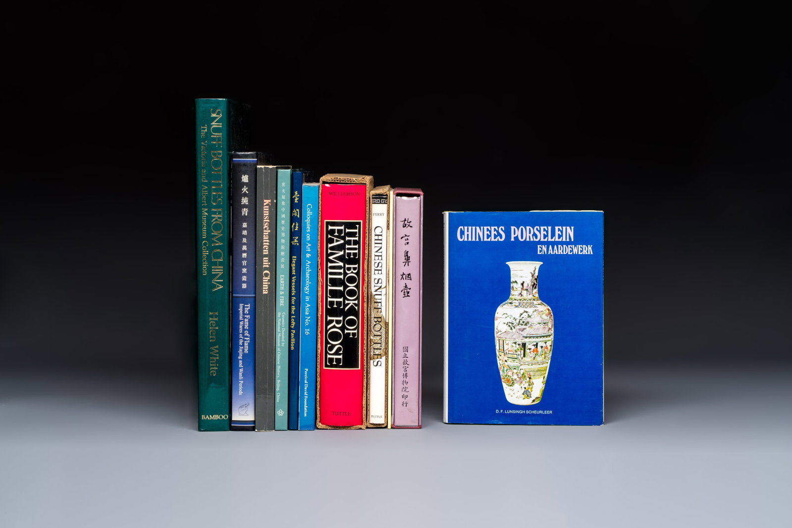 A group of 11 reference books on Chinese ceramics and snuff bottles, 1970-2009 (1 of 1)