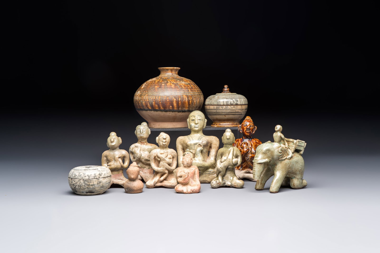 A group of 12 Sukhothai and Sawankhalok ceramics, Thailand, 15th C. and later (1 of 20)