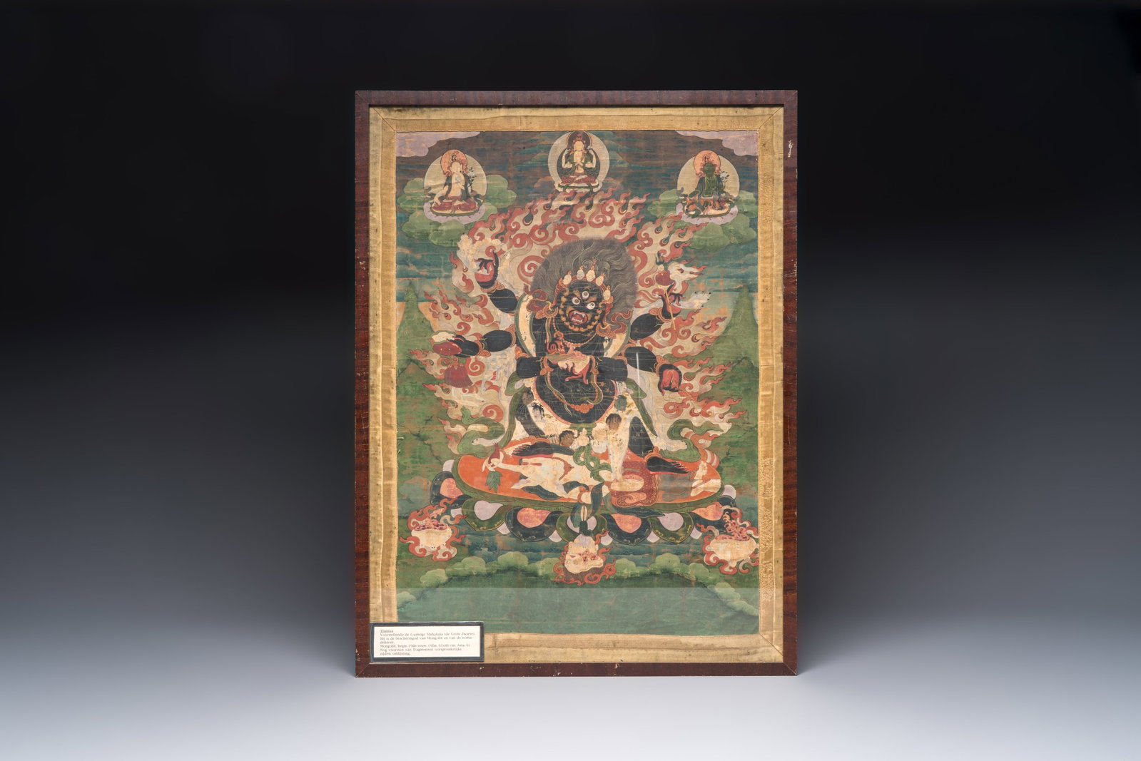 A Tibetan 'Mahakala' thangka, 19th C. (1 of 2)