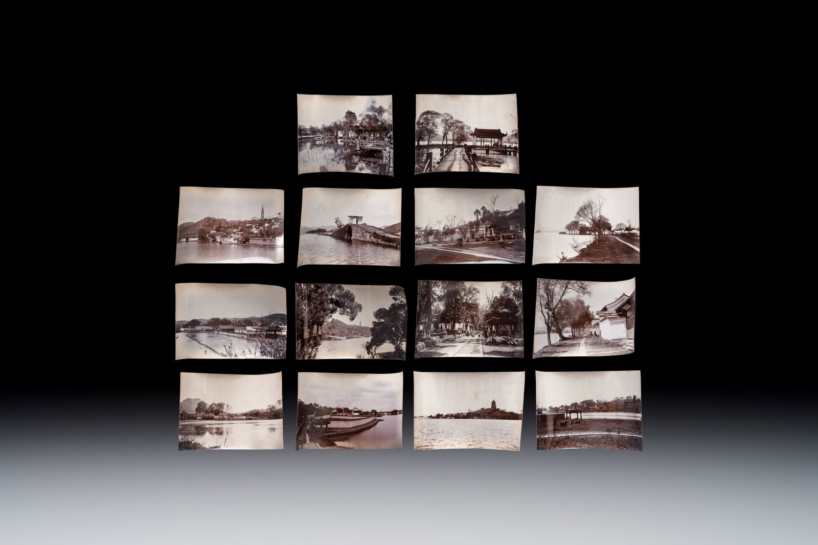 14 black and white photos of Hangzhou and the West Lake region, China, ca. 1900 (1 of 15)