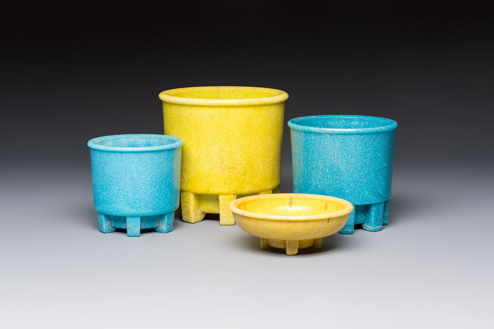 Andries Dirk Copier (1901–1991): four Art Deco Graniver cactus pots, the Netherlands, 1930s (1 of 9)