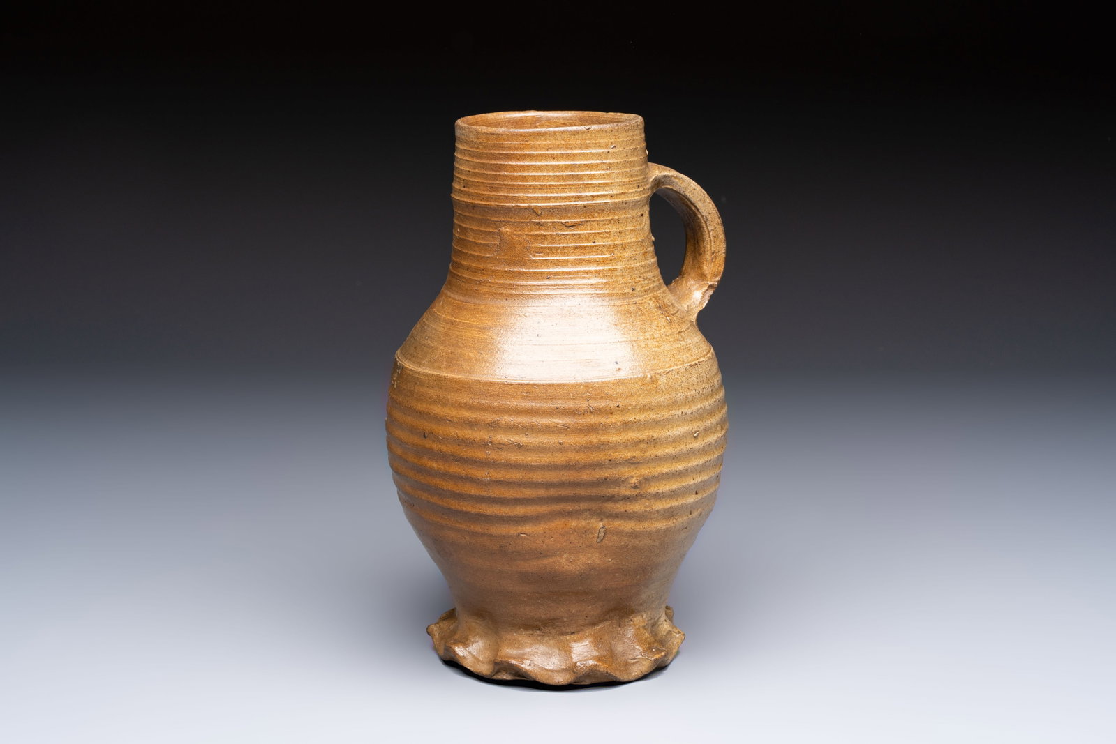 A Siegburg stoneware jug, Germany, 15th C. (1 of 7)