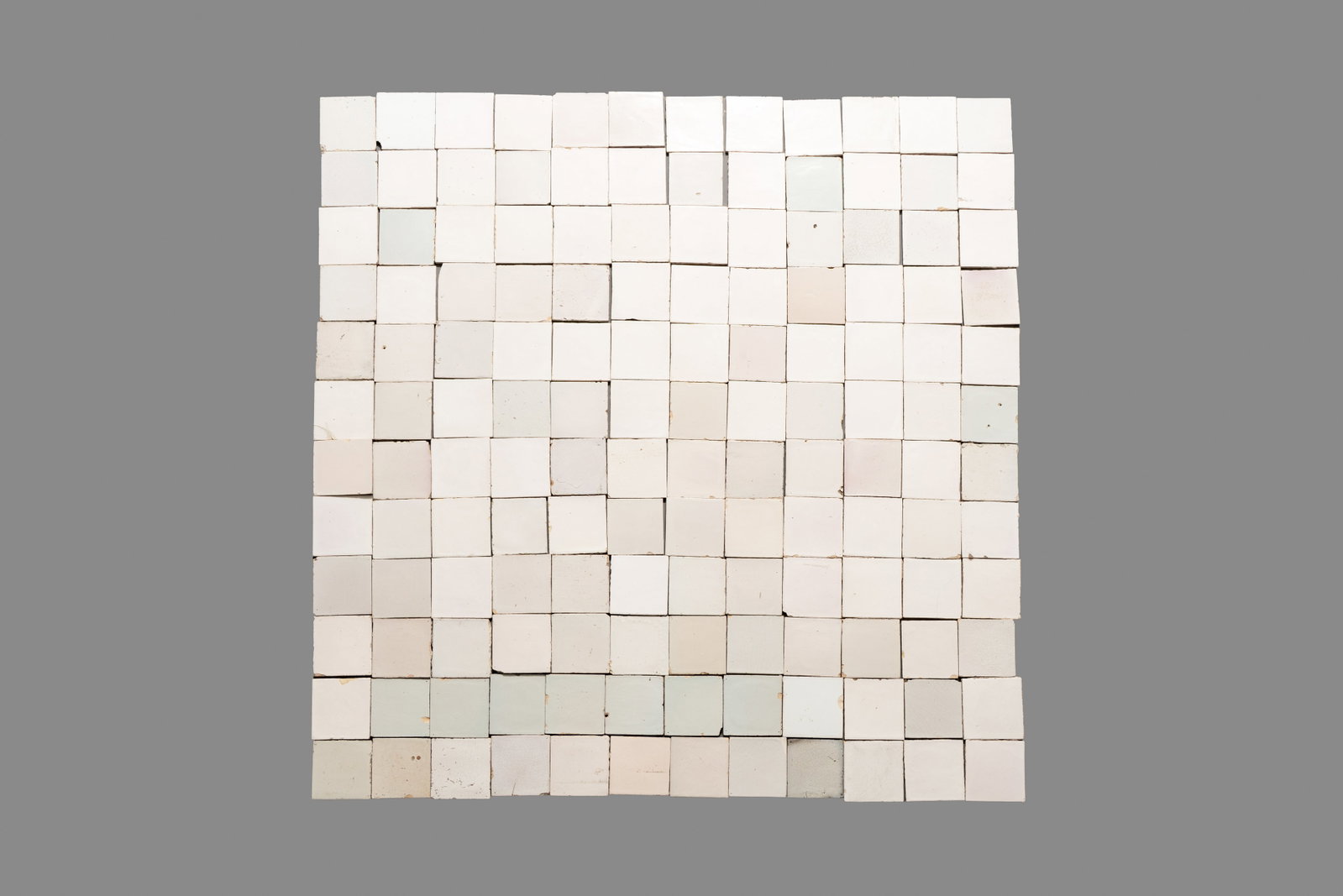 144 plain white Dutch Delft tiles, so called 'witjes', 18/19th C. (1 of 1)