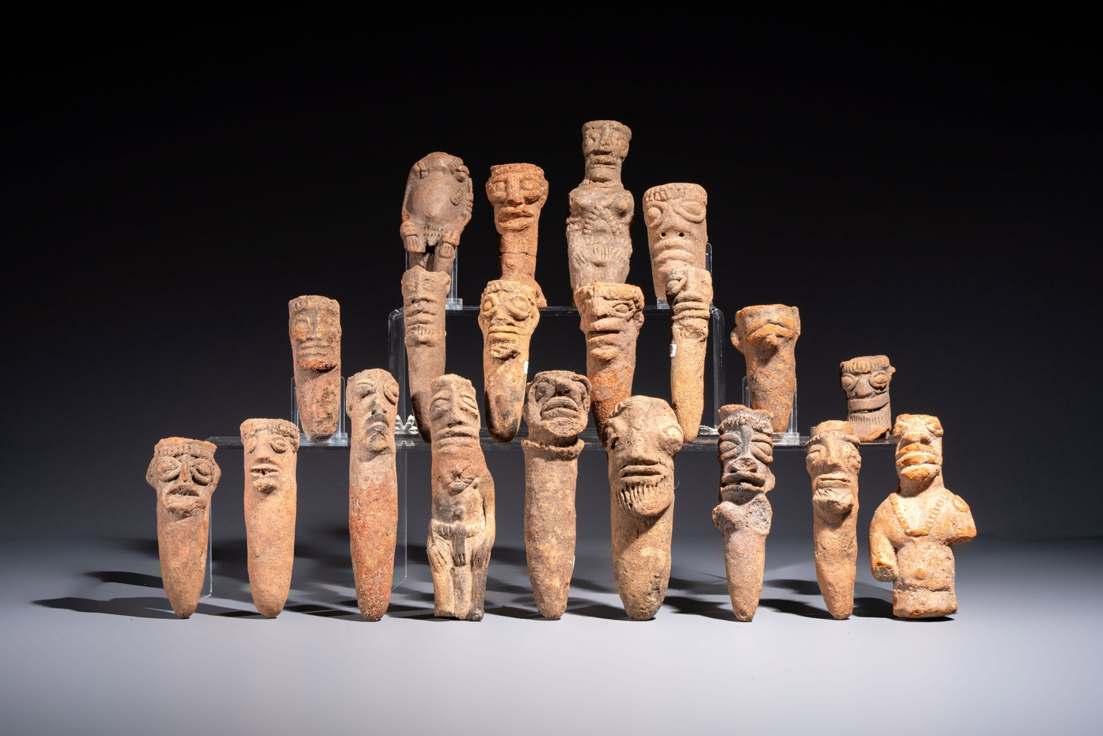 A collection of 20 terracotta 'Komaland' figures, Ghana, 13/16th C. (1 of 9)
