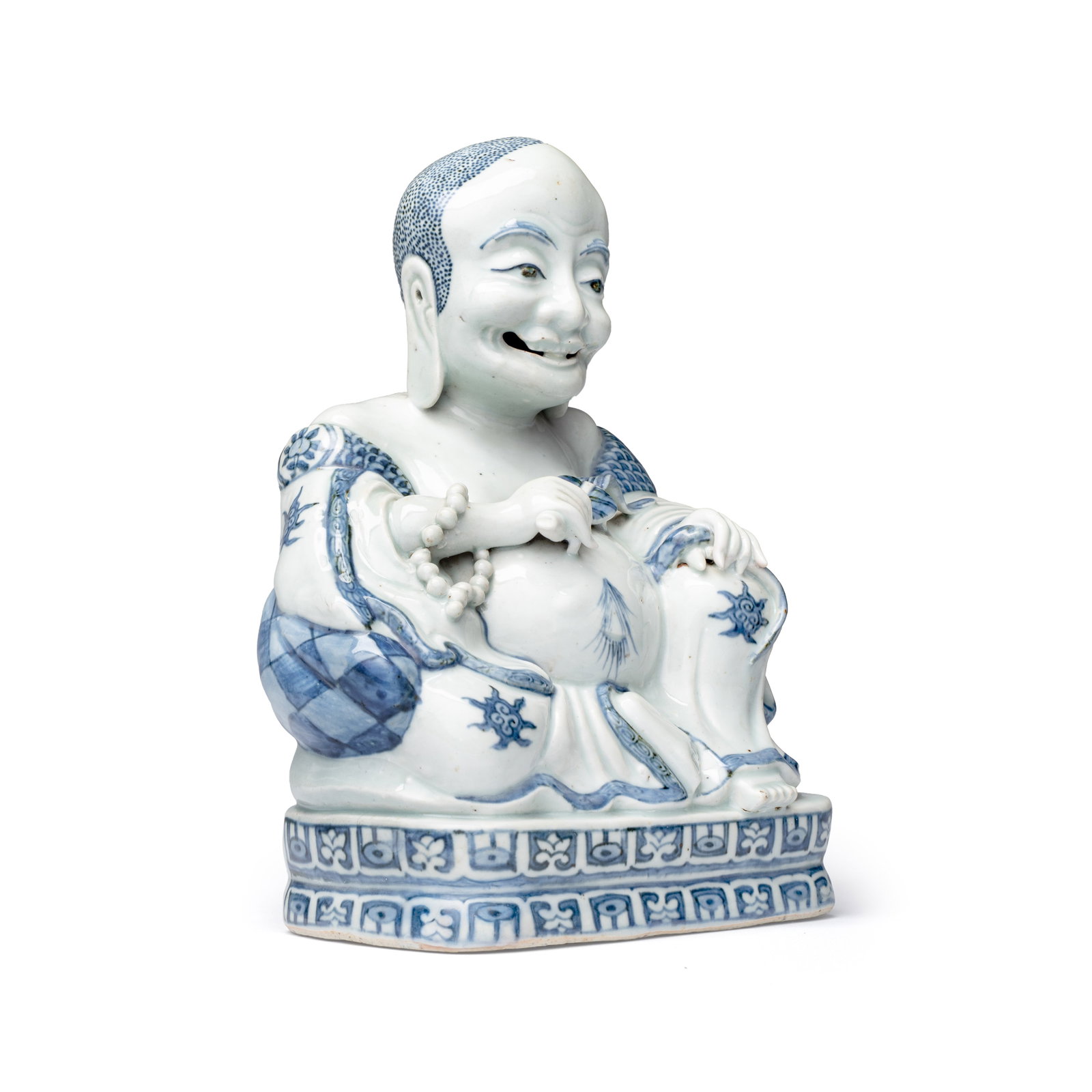 A Chinese blue and white figure of Budai, Wanli (1 of 11)