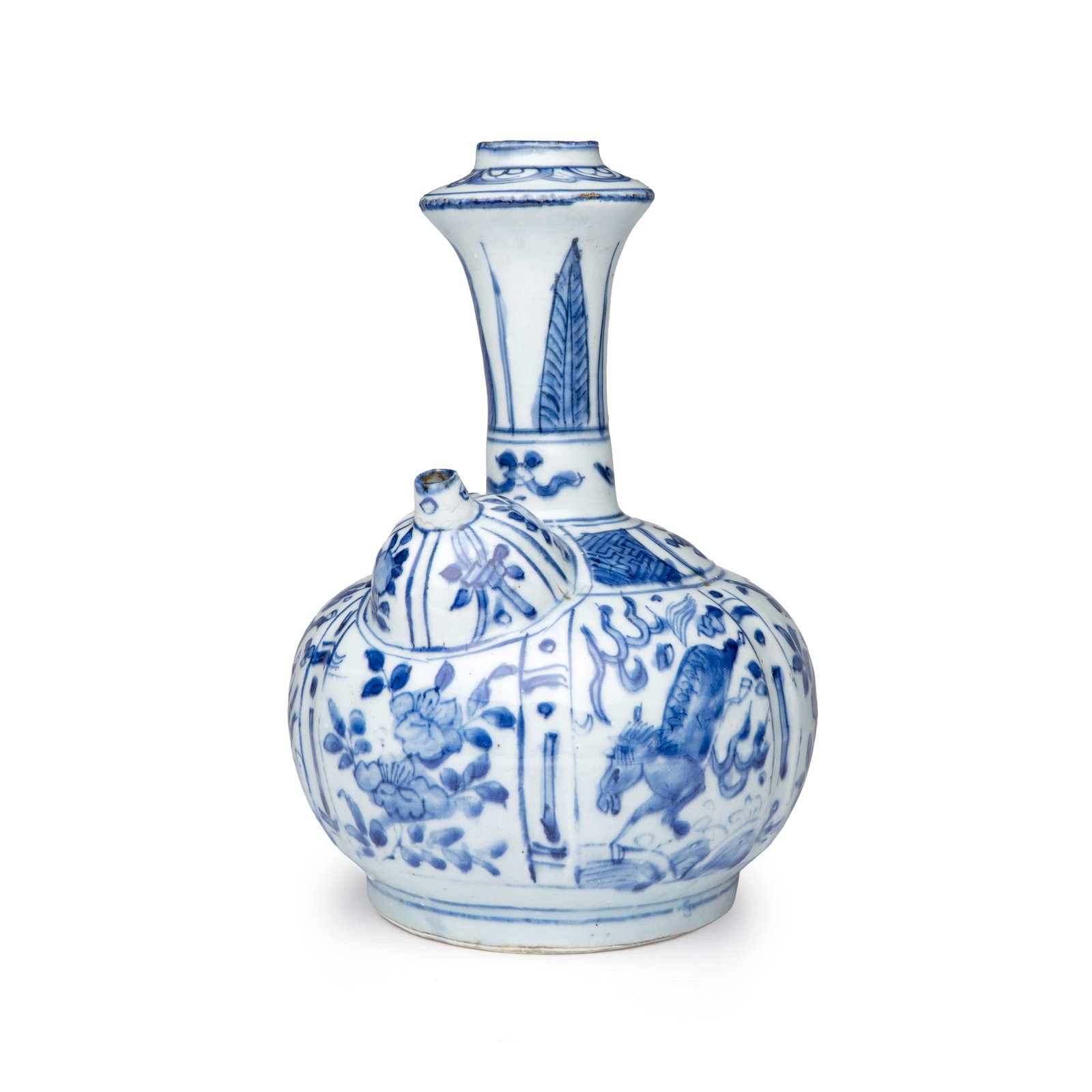 A Chinese blue and white 'Flying Horses' kendi, Wanli (1 of 11)