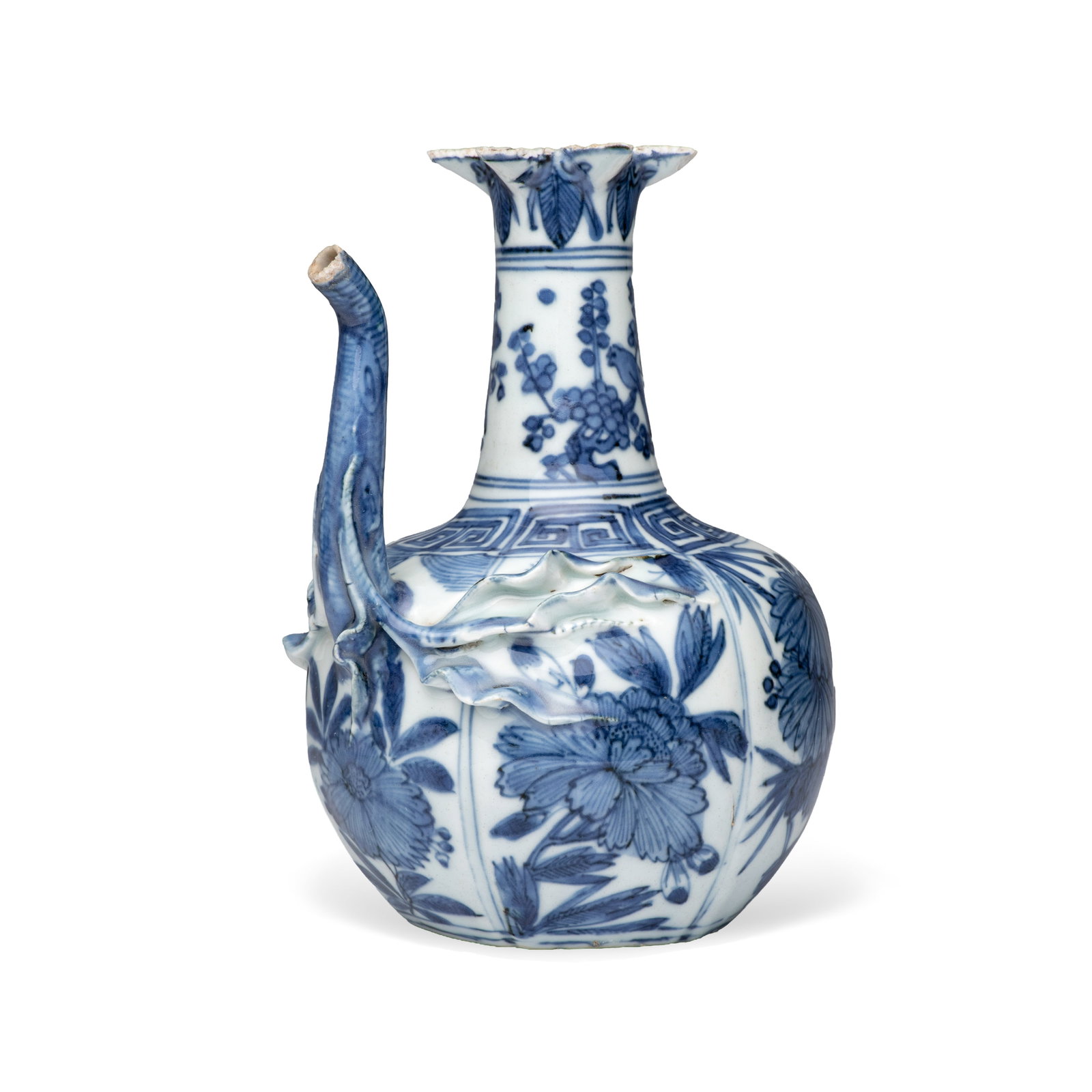 A Chinese blue and white pomegranate-shaped ewer, Wanli (1 of 8)