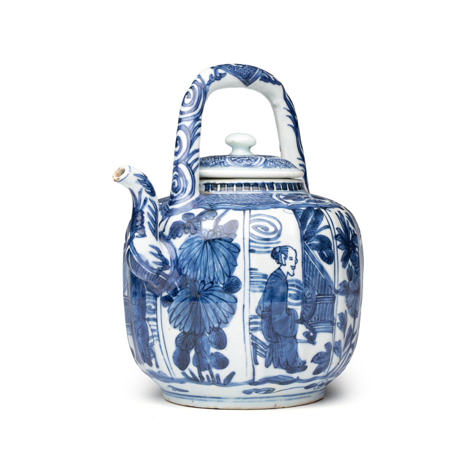 A Chinese blue and white wine pot and cover, Wanli (1 of 10)