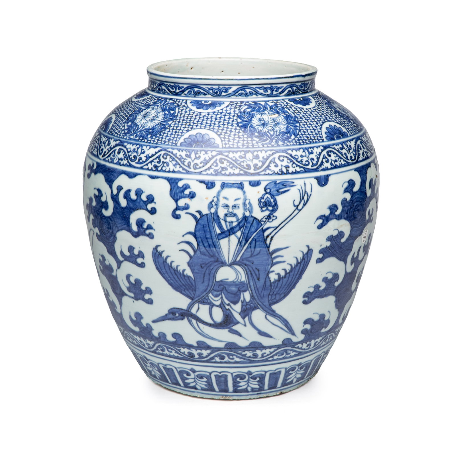 A rare Chinese blue and white 'Immortals' vase, Wanli (1 of 9)