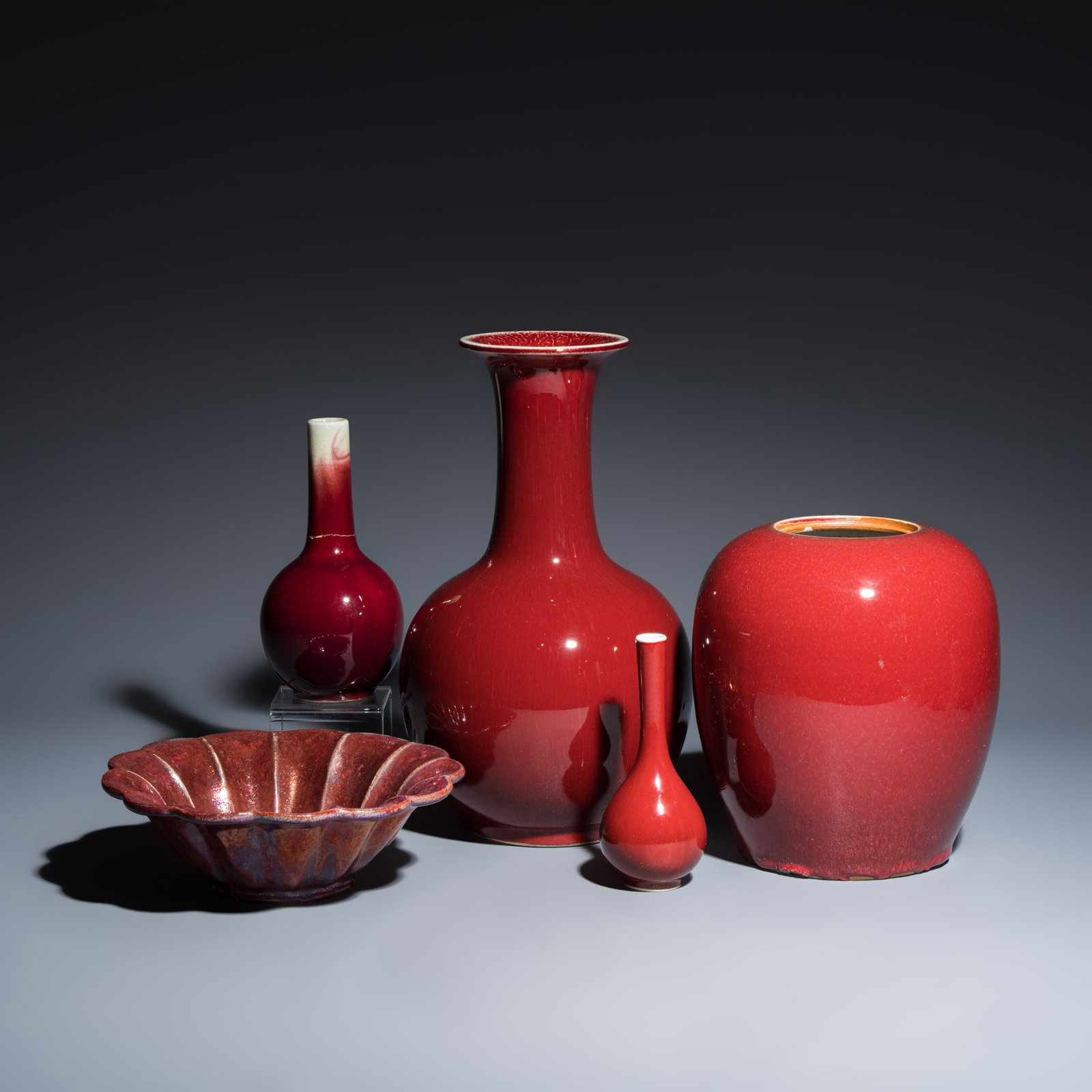 Five Chinese monochrome wares, 19/20th C. (1 of 15)