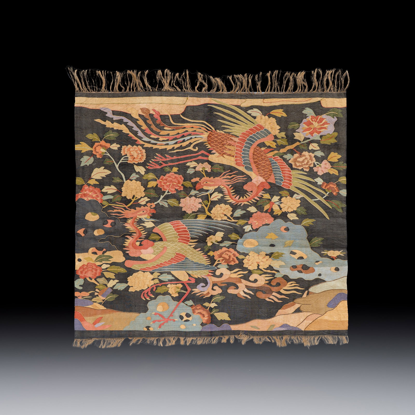 A Chinese kesi 'Phoenixes' panel, 19/20th C. (1 of 2)