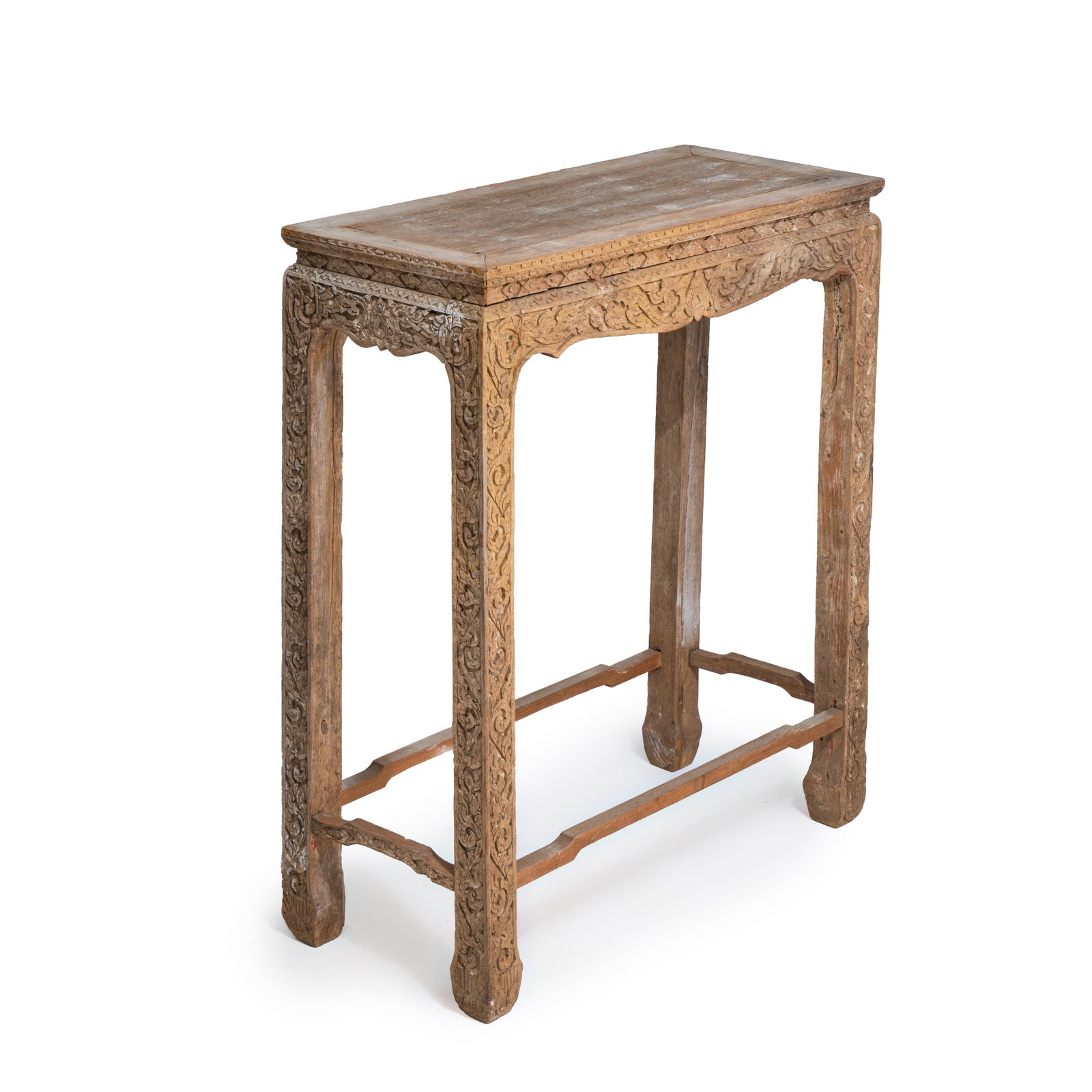 A Thai carved wooden altar table, 19th C. (1 of 7)