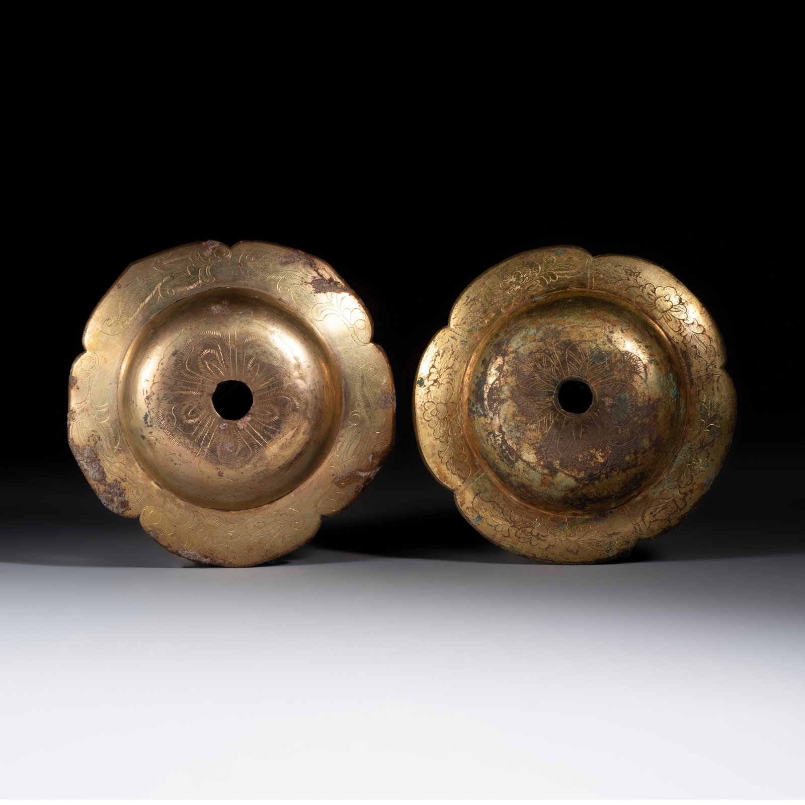 Two Chinese gilt-copper alloy horse attachments, Liao (1 of 2)