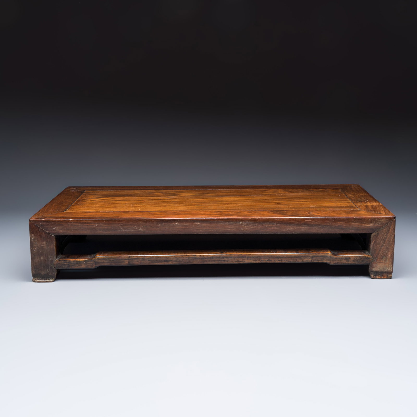 A Chinese rectangular hongmu stand, 19th C. - 2