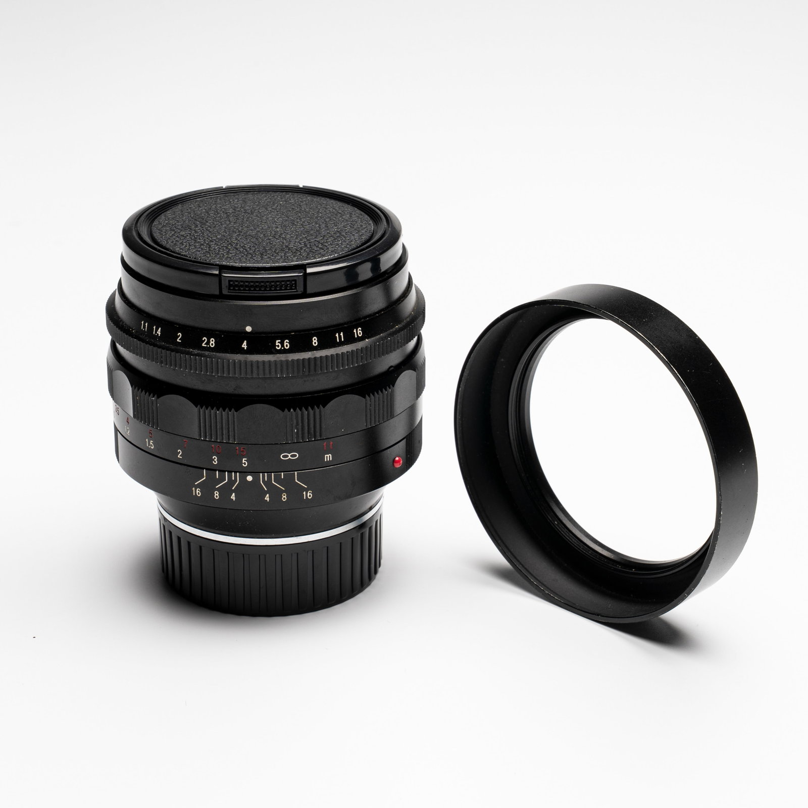 A Voigtlander Nokton 50 mm F1.1 lens and hood (1 of 9)