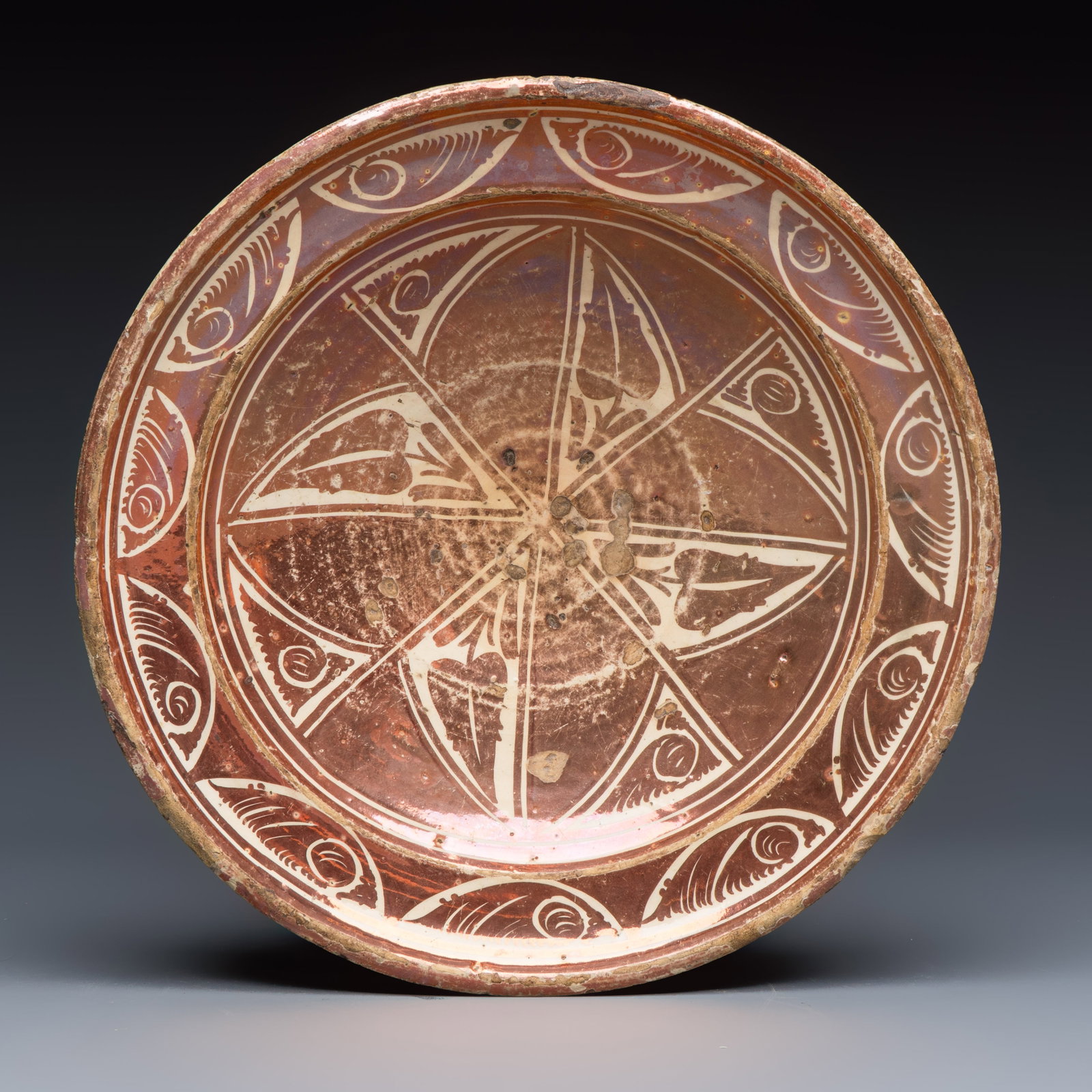 A Hispano-Moresque lustre-glazed dish, Valencia, Spain, 17th C. (1 of 2)