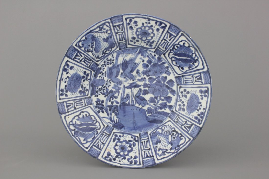 A Japanese Edo Arita Ming style dish with birds among (1 of 1)