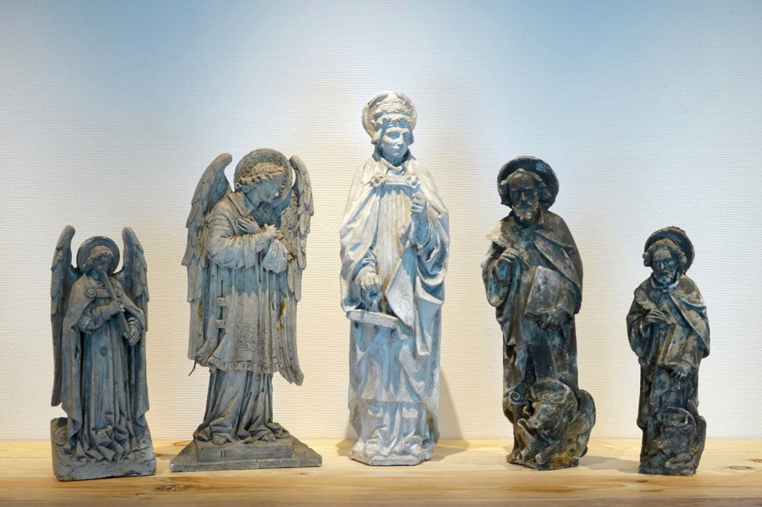 A set of five plaster casts of religious figures, (1 of 1)