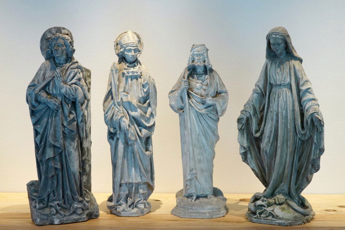 A set of four plaster casts of religious figures, incl. (1 of 1)