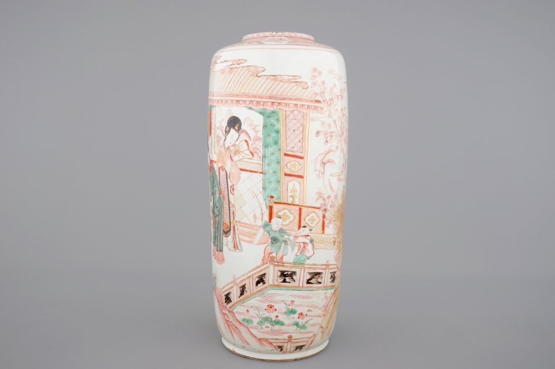 A large Chinese porcelaine famille verte, iron red and (1 of 6)