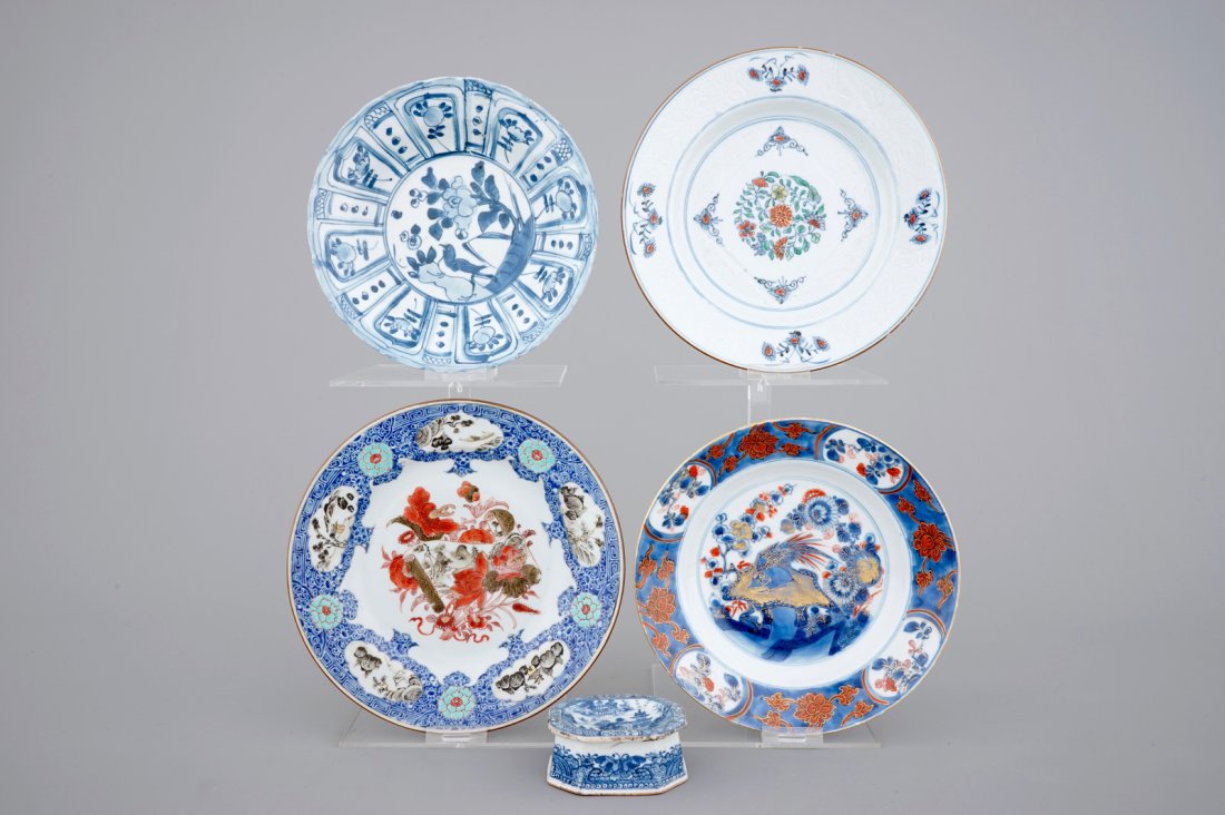 Four Chinese doucai, kraak, Yongzheng and Imari plates (1 of 1)
