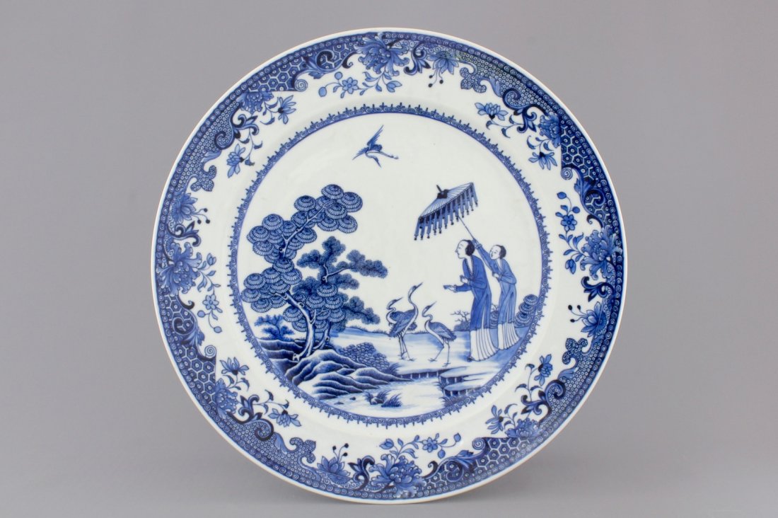 A Chinese blue and white porcelain plate after Cornelis (1 of 1)