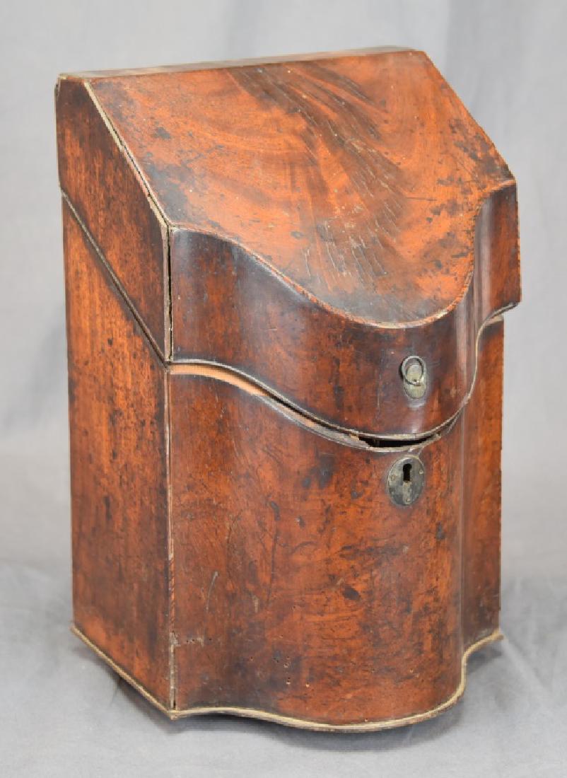 GEORGIAN MARQUETRY SILVERWARE BOX (1 of 10)