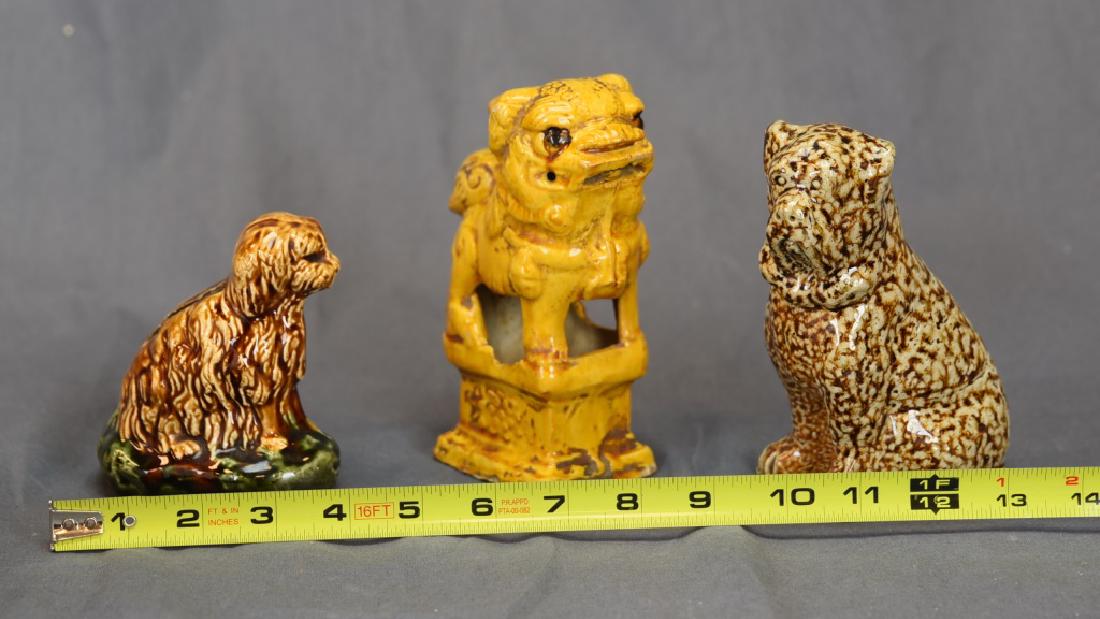 3 POTTERY DOG SCULPTURES (1 of 5)