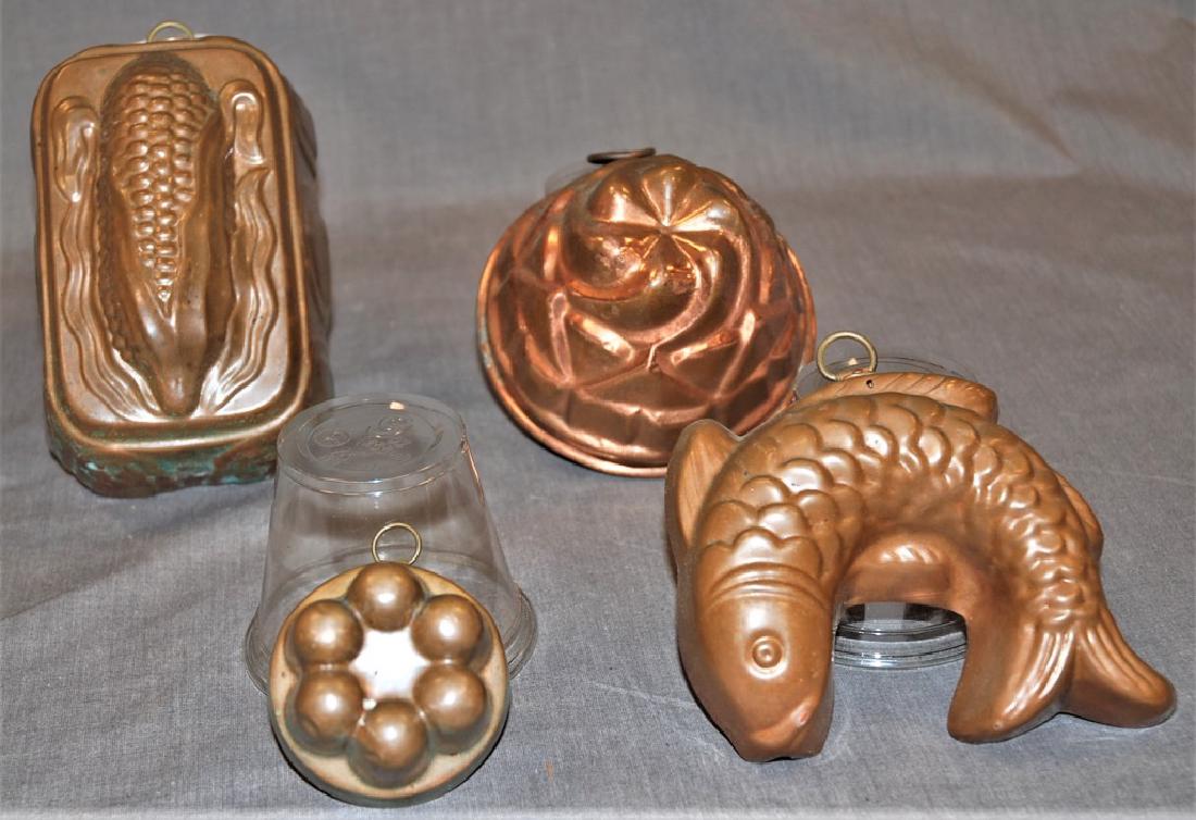 LOT OF 4 COPPER MOLDS (1 of 4)