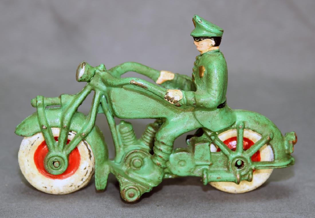 Cast Iron Motorcycle Policeman Toy (1 of 5)