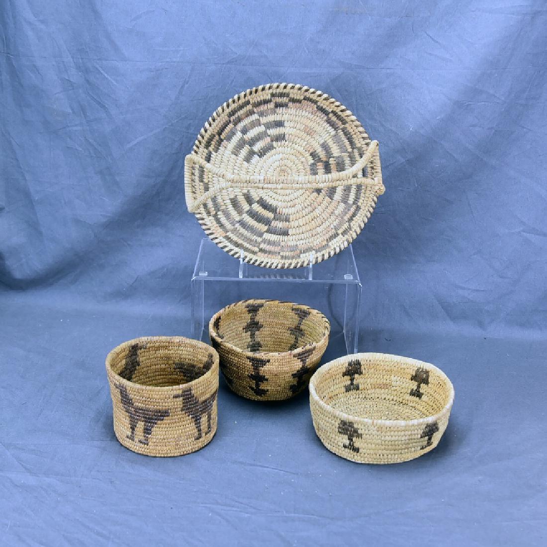 Lot of 4 Native American Coil Baskets (1 of 16)