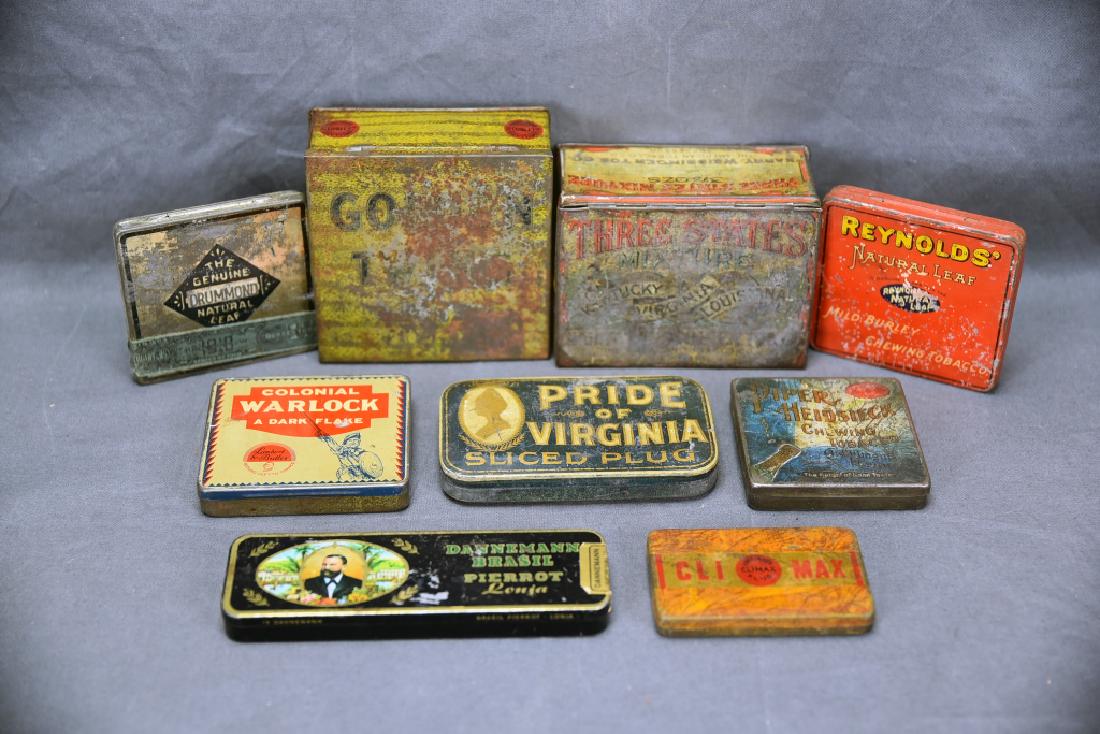 9 Tobacco and Snuff Tins (1 of 8)