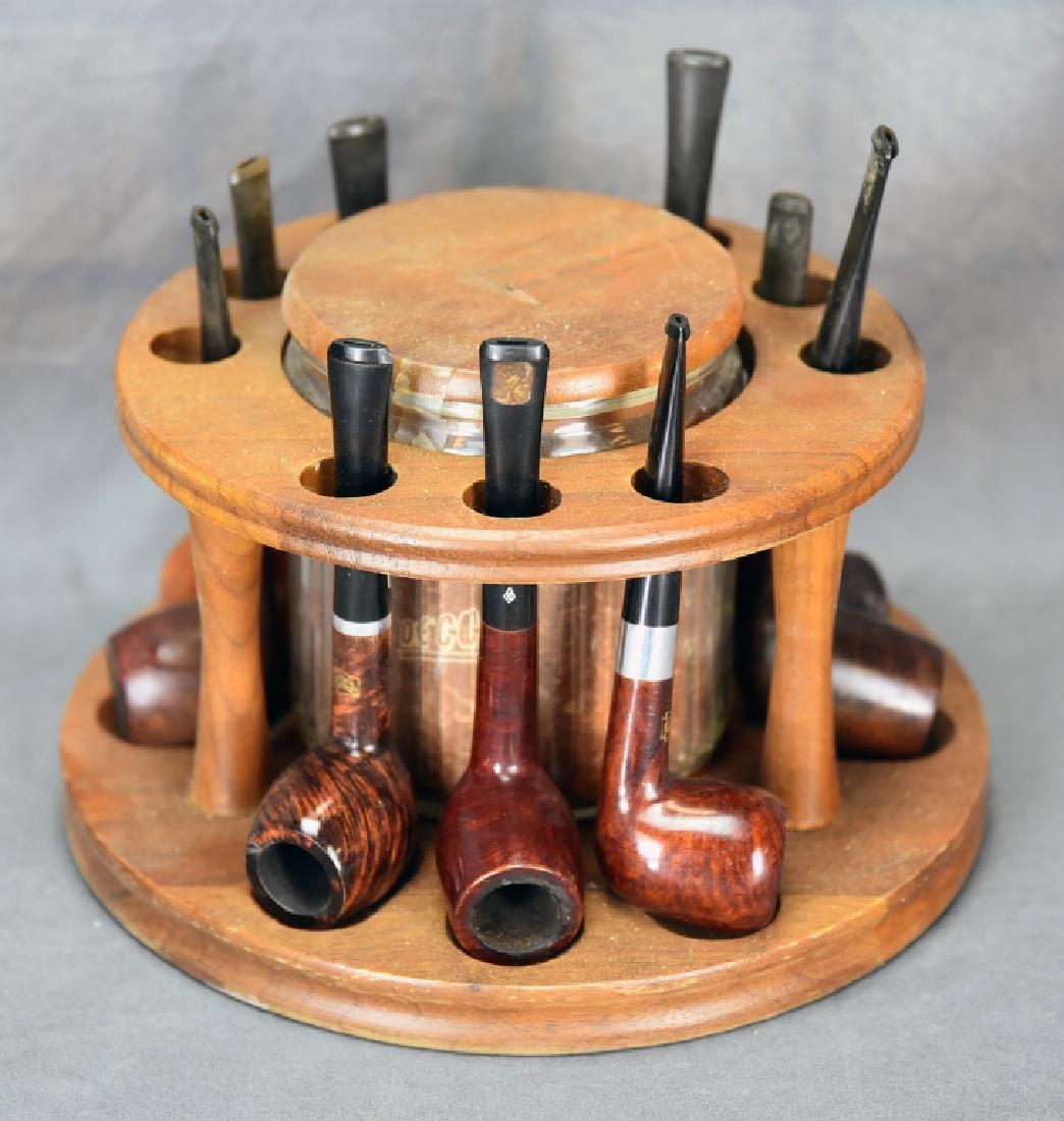 Pipe and Tobacco Holder with 9 Pipes