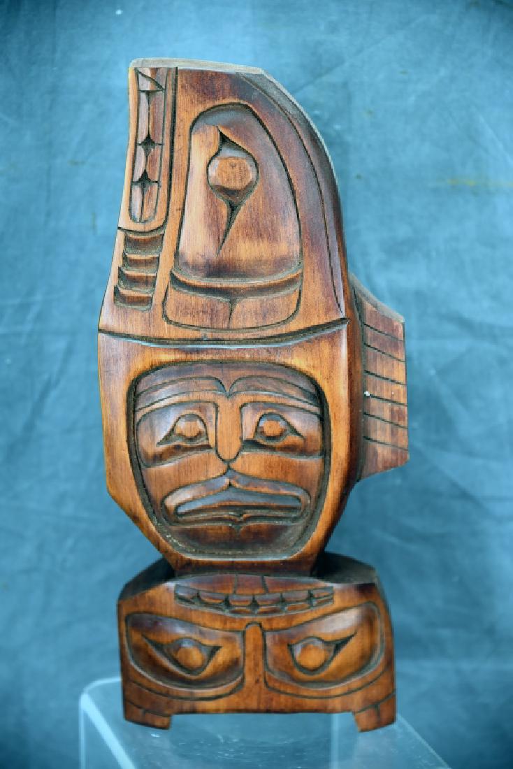 Northwest Native Carved Wooden Fish Mask Frog Figure (1 of 6)