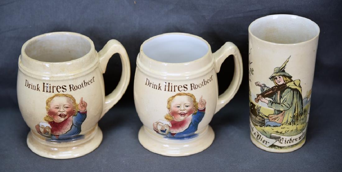 3 Vintage Mettlach Transfer Mugs, Hires Rootbeer (1 of 9)