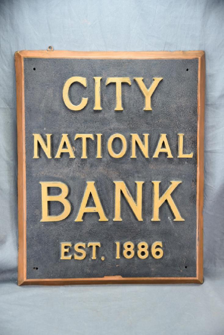 City National Bank Sign, Bronze Letters (1 of 14)