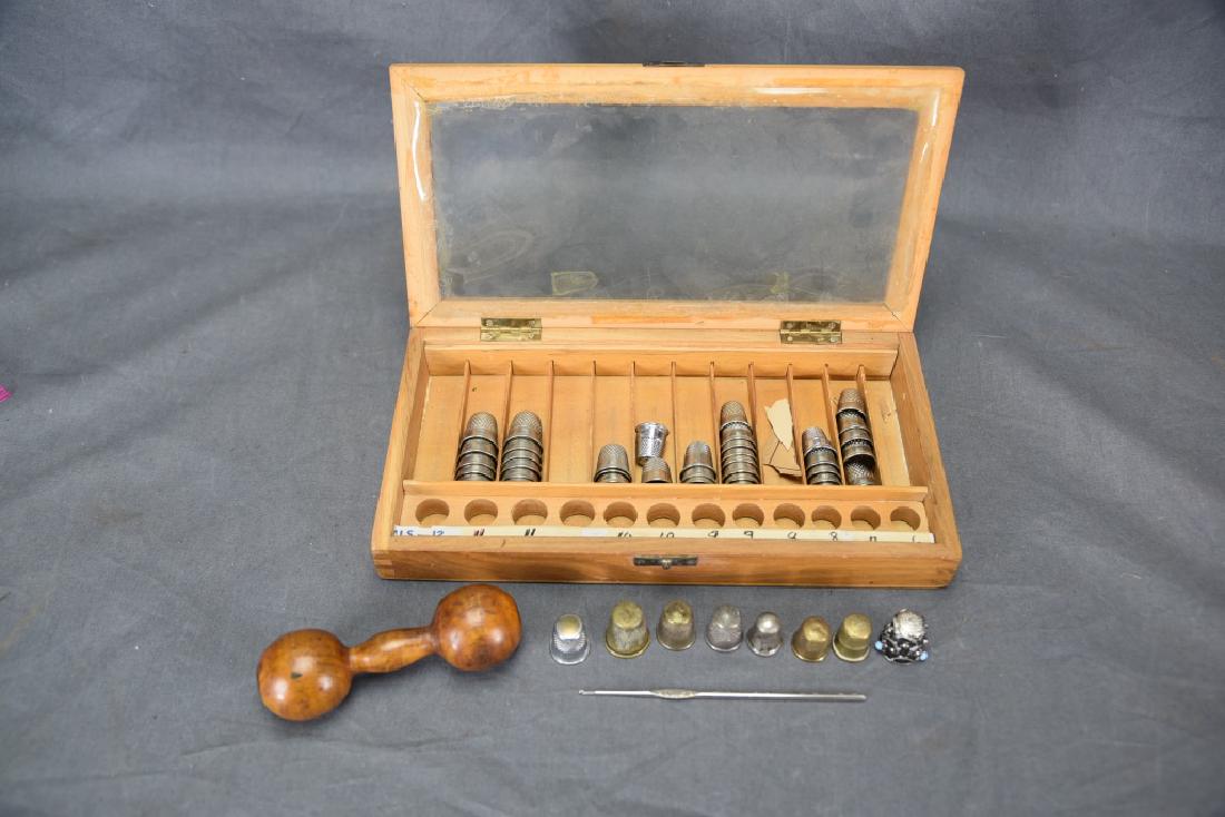 Thimble Display, 44 Thimbles, Darning Egg (1 of 8)